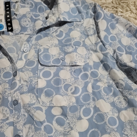 Ny Collection Women's Plus Size Stretch Shirt - Picture 4 of 9